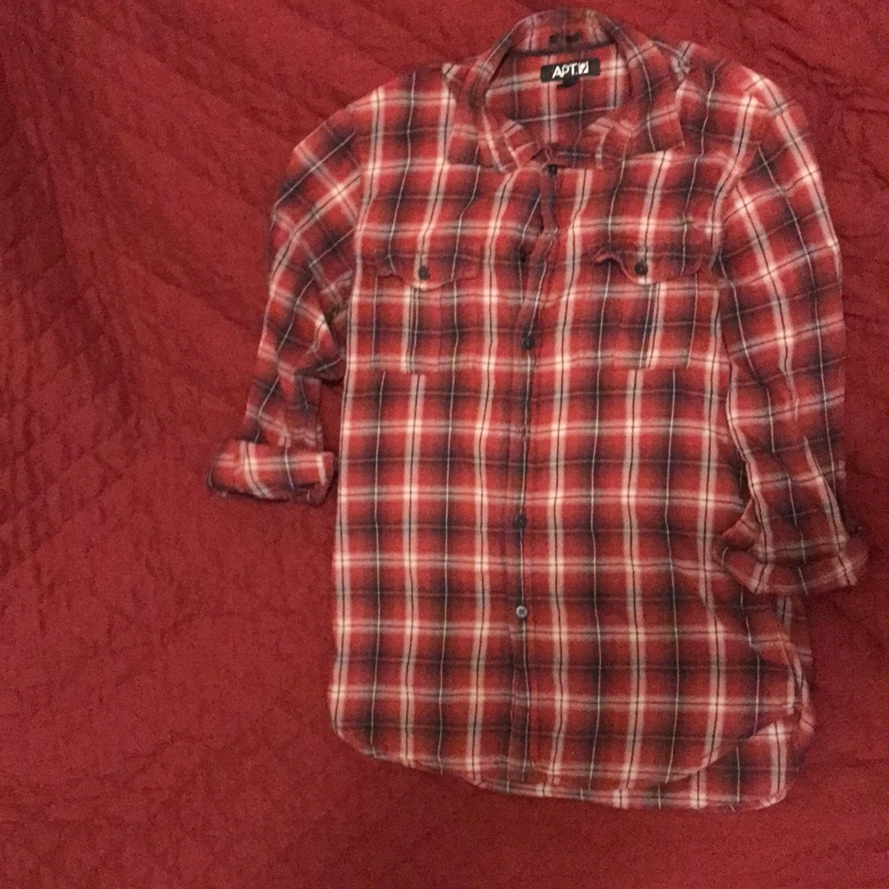 Apt. 9 Red Plaid Shirt